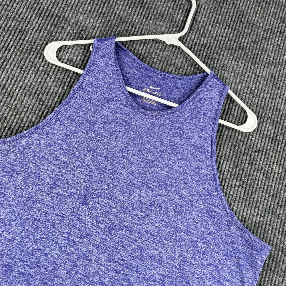 Nike Tank Top Shirt Womens XL Extra Large Purple Sleeveless Dri Fit Training Gym
